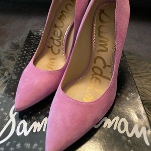 Sam Edelman Hazel Pink Suede Pointed Toe Pumps Size 8